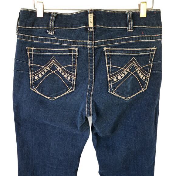 ARIAT Women's Real Denim Bootcut Jeans Size 28 R Dark Wash Riding - Picture 6 of 10